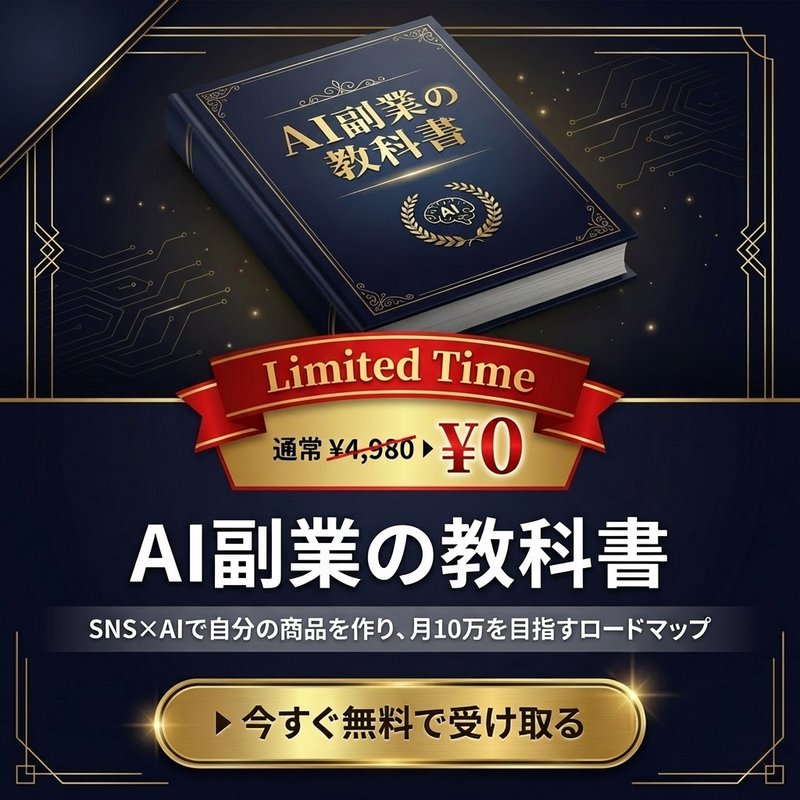 AI副業の教科書｜今すぐ無料で受け取る